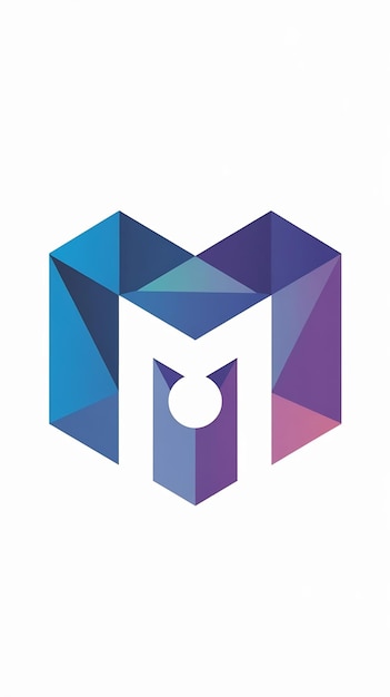 Abstracto forma de hexágono plano M letra del logotipo signo icónico vector des