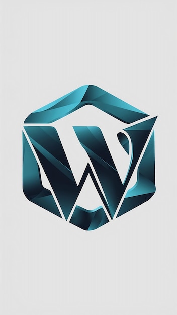 Abstracto forma de hexágono plano W logotipo letra icónico signo vector des