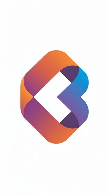 Abstracto de forma de rombo naranja B icono letra vector elemento del logotipo