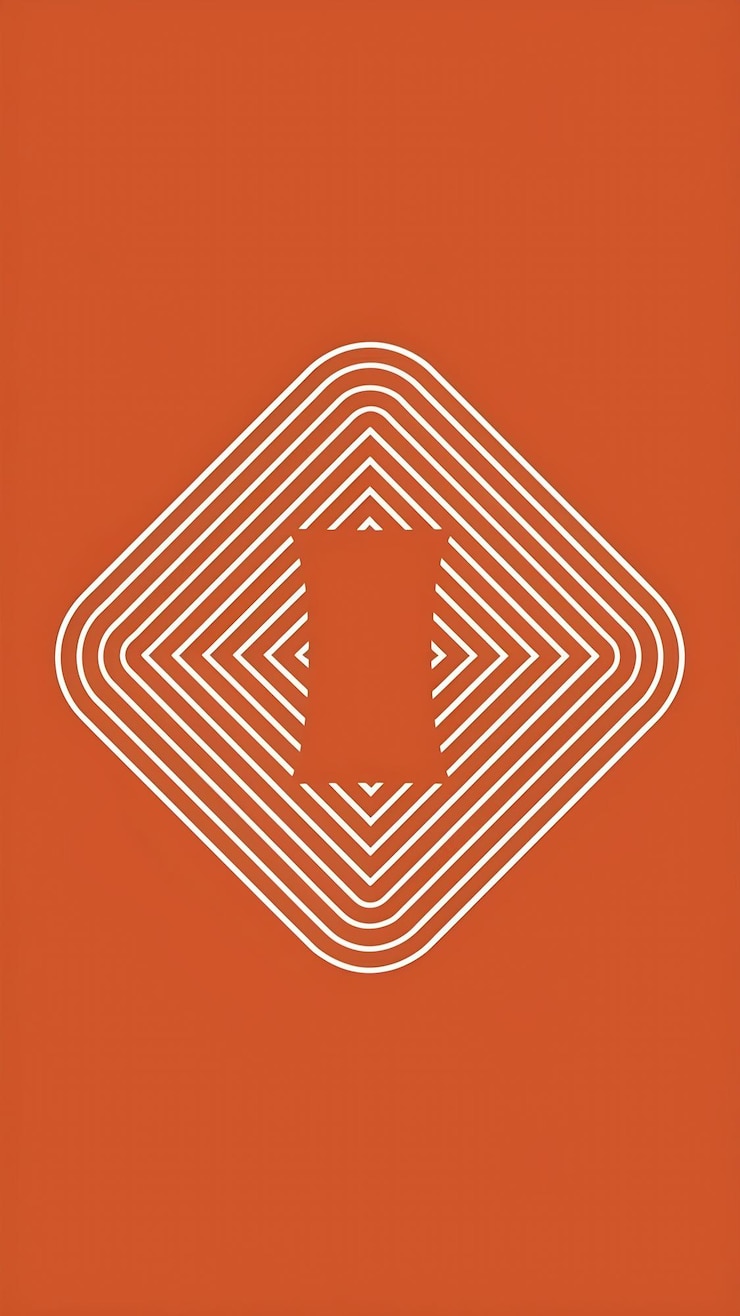 Foto abstracto de forma de rombo naranja i icono letra vector elemento del logotipo