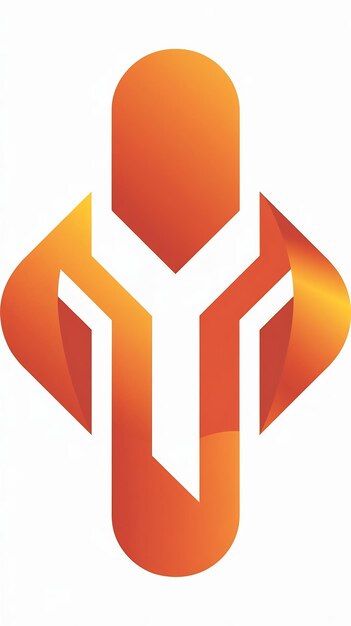 Abstracto de forma de rombo naranja Y icono letra vector elemento del logotipo