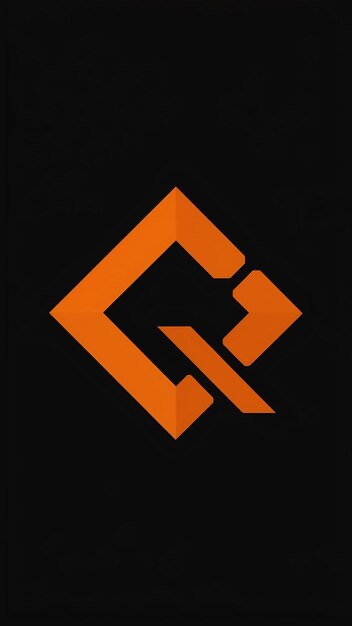 Abstracto de la forma de rombo naranja del icono Q de la letra del vector del elemento del logotipo