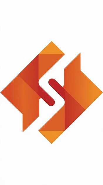 Abstracto de forma de rombo naranja S icono letra vector elemento del logotipo
