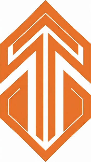 Abstracto de forma de rombo naranja T icono letra vector de elemento del logotipo