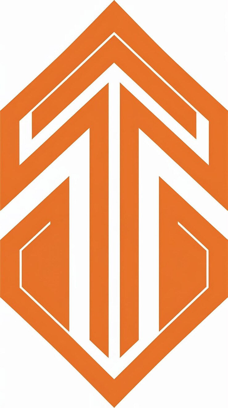 Foto abstracto de forma de rombo naranja t icono letra vector de elemento del logotipo