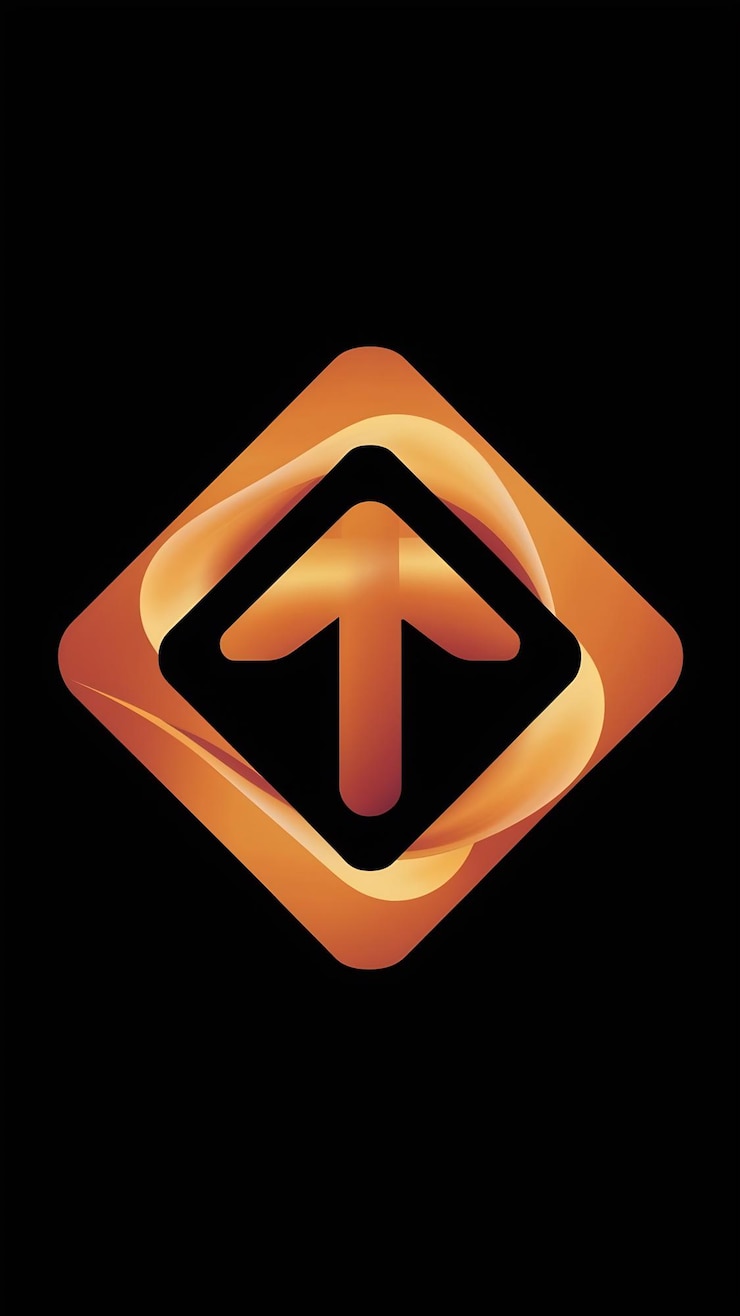 Foto abstracto de forma de rombo naranja t icono letra vector de elemento del logotipo