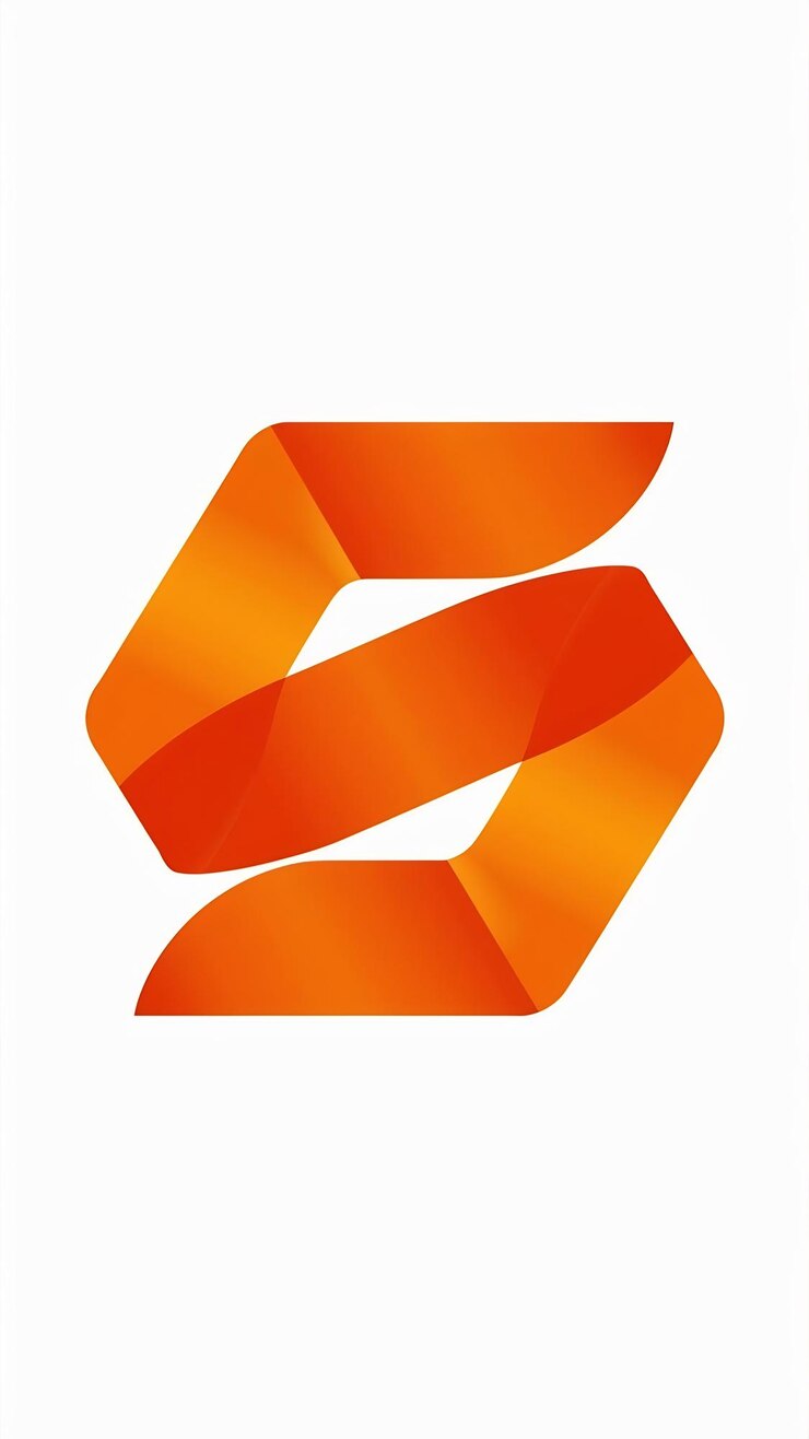 Foto abstracto de forma de rombo naranja z icono letra vector elemento del logotipo