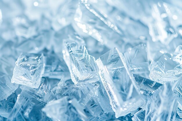 Abstracto Formación de hielo helado Textura cristalina clara del invierno