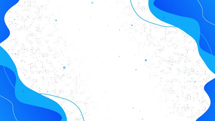Abstracto Formas azules que fluyen sobre un fondo blanco