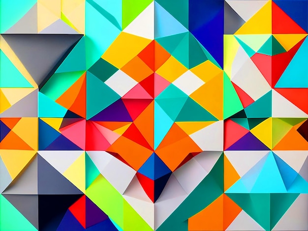 Foto abstracto las formas geométricas sólo utilizan esquemas tetrádicos de colores imagen libre
