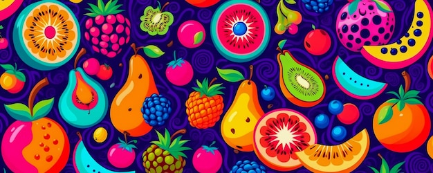 Abstracto frutas coloridas fondo frutas sitio web fondo banner