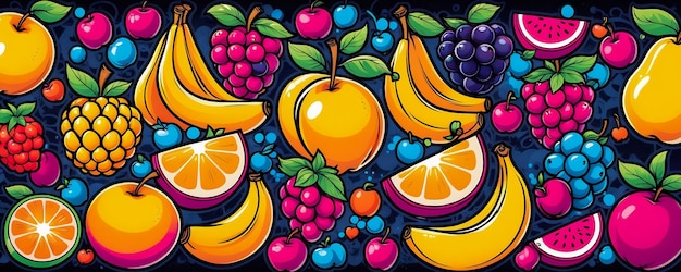 Foto abstracto frutas coloridas fondo frutas sitio web fondo banner