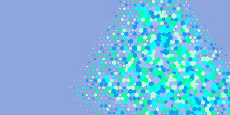 Foto abstracto geométrico hexágono de fondo multicolor