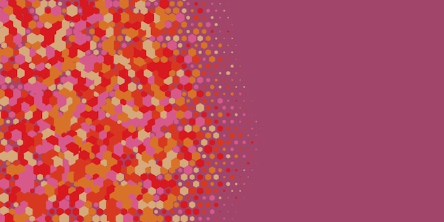 Abstracto geométrico Hexágono de fondo multicolor