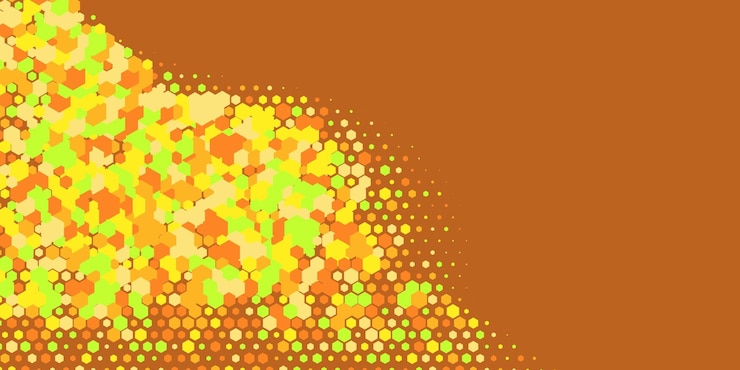 Foto abstracto geométrico hexágono de fondo multicolor