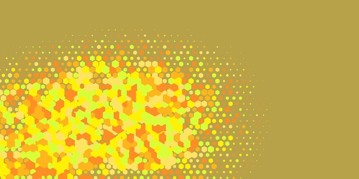 Foto abstracto geométrico hexágono de fondo multicolor