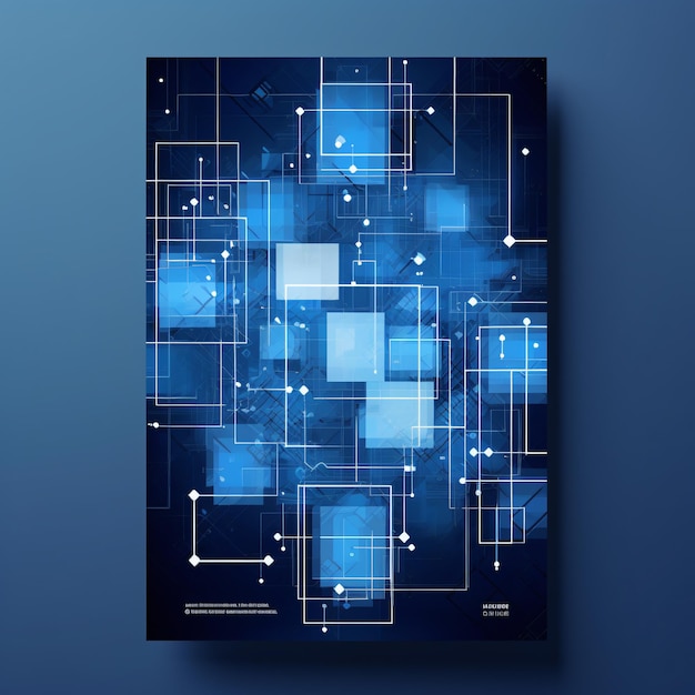 Abstracto geométrico tecnológico folleto cor