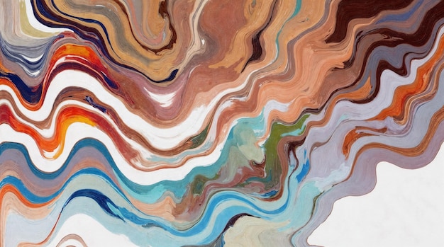 Abstracto Giros de color: una composición de arte fluido