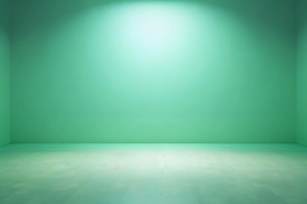 Abstracto gradiente de luz vacío fondo de la sala de estudio verde