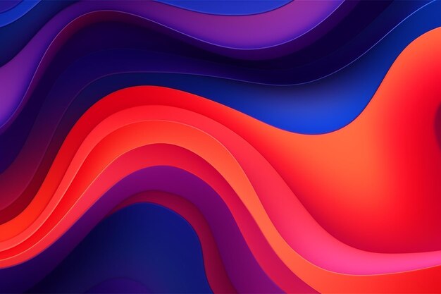Abstracto gradiente papel cortado formas onduladas capas fondo con espacio de copia