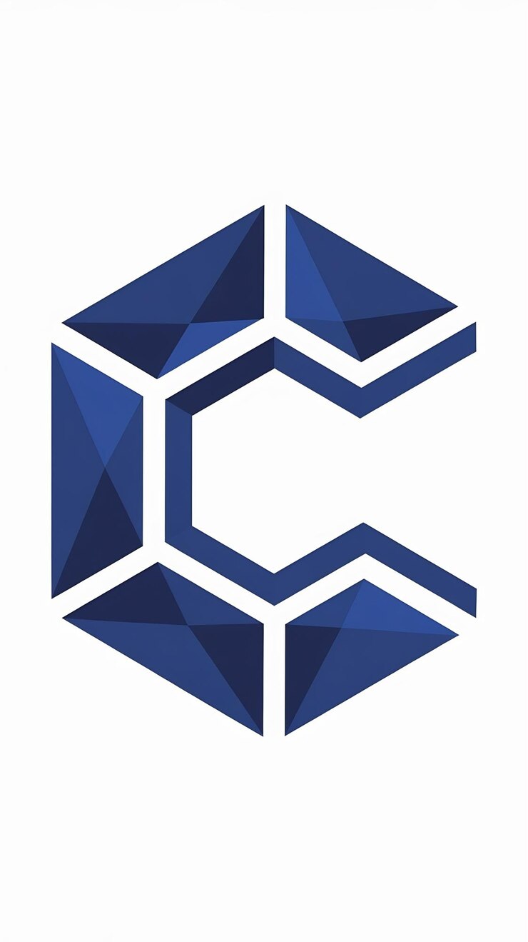 Foto abstracto hexágono plano forma c logotipo letra signo icónico vector des