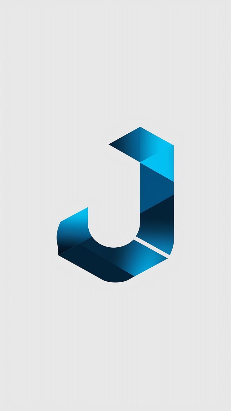 Foto abstracto hexágono plano forma j logotipo letra signo icónico vector des