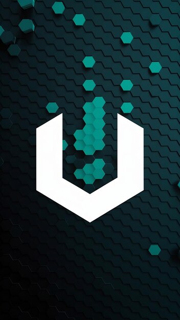 Abstracto hexágono plano forma U logotipo letra icónico signo vector des