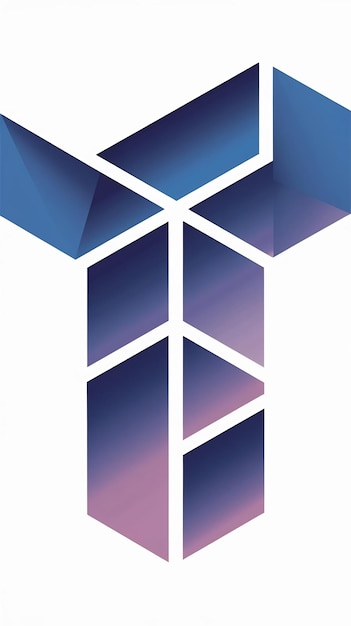 Abstracto hexágono t letra logotipo de la compañía línea de arte símbolo vector de