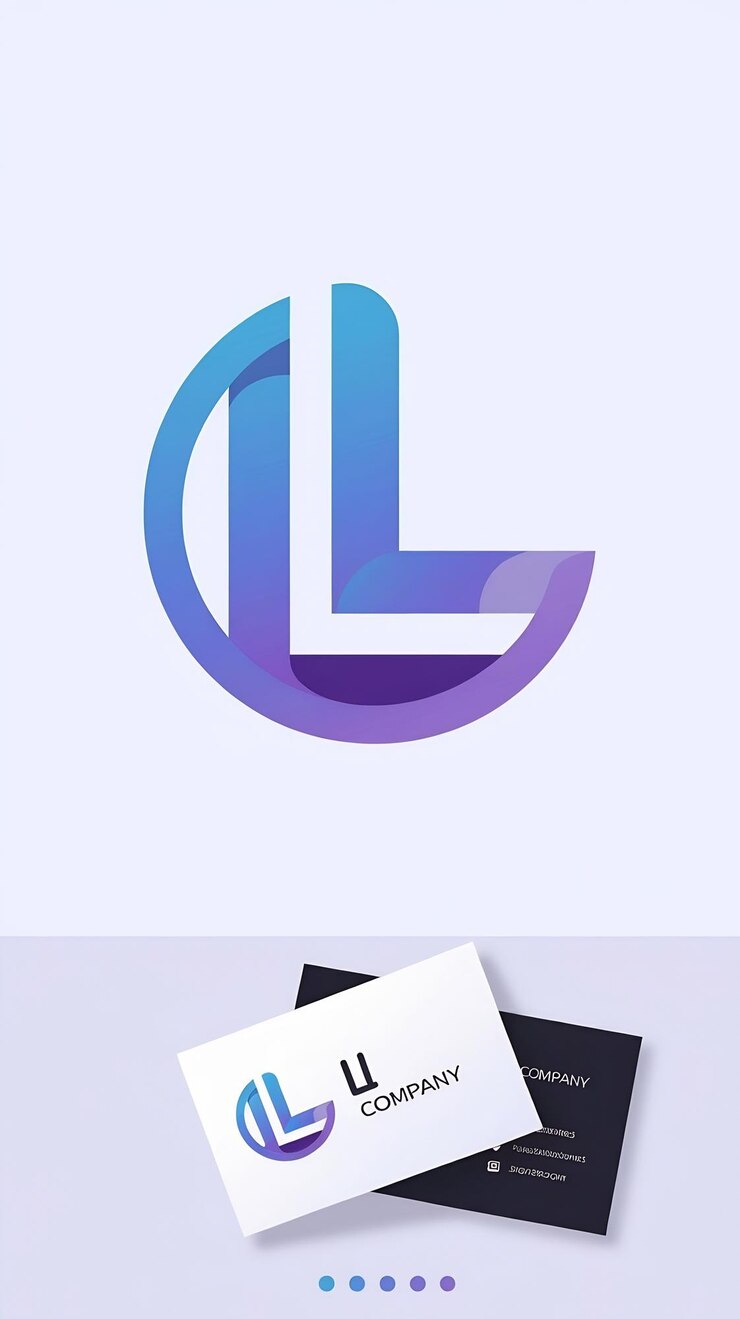 Foto abstracto icon l plano signo símbolo logotipo de la compañía con tarjeta de visita