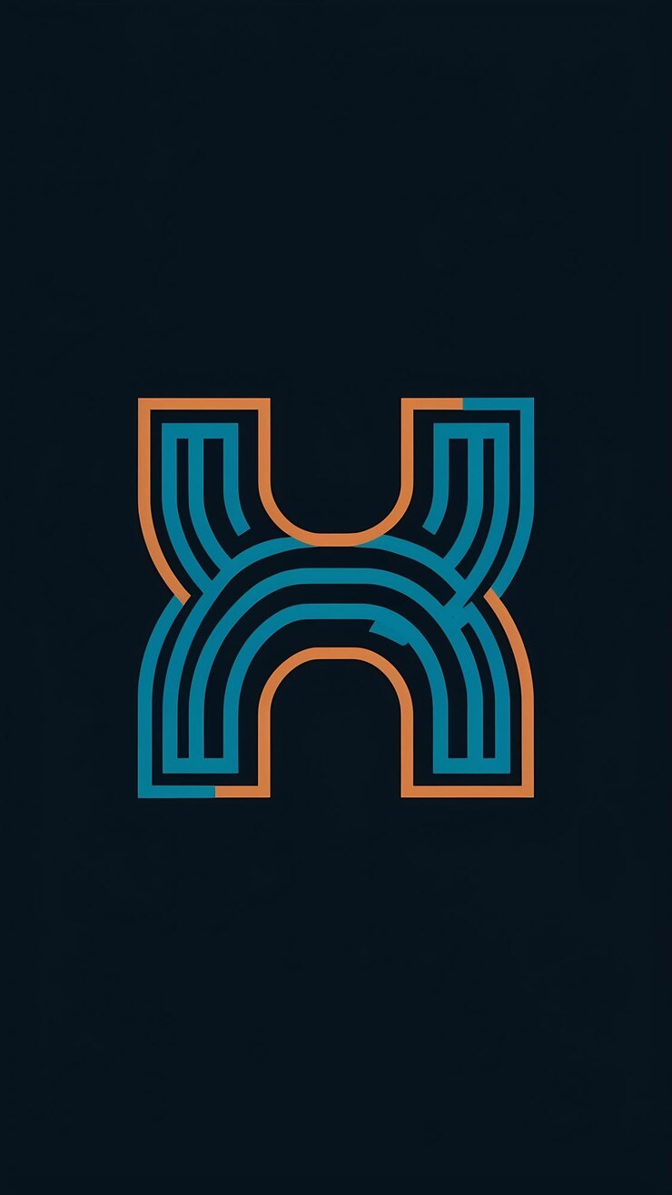 Foto abstracto icono de la letra h diseño de logotipo de signo vectorial plano gracioso
