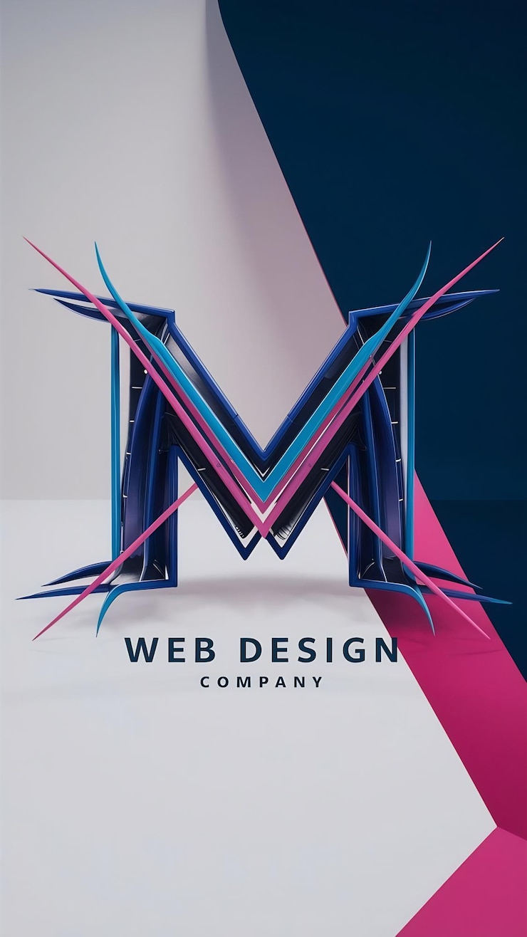 Foto abstracto icono web creativo compañía m signo letra logo vector des