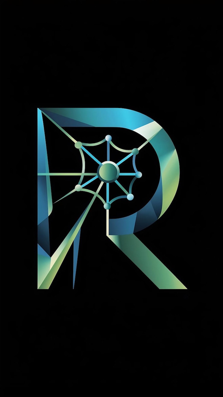 Foto abstracto icono web creativo compañía r signo letra logo vector des
