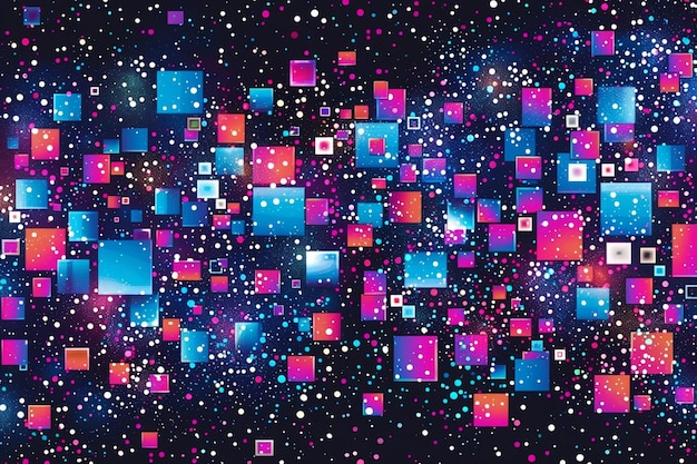 Abstracto Ilustração de mosaico de pixel Conceito digital moderno