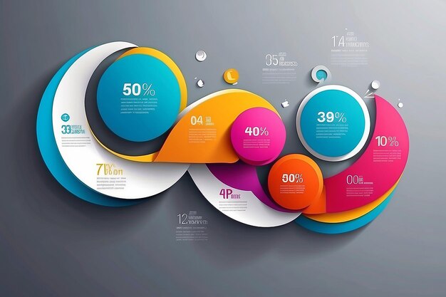 Abstracto Ilustração digital 3D Infográfica Ilustração vetorial pode ser usada para diagrama de layout de fluxo de trabalho opções de número design web