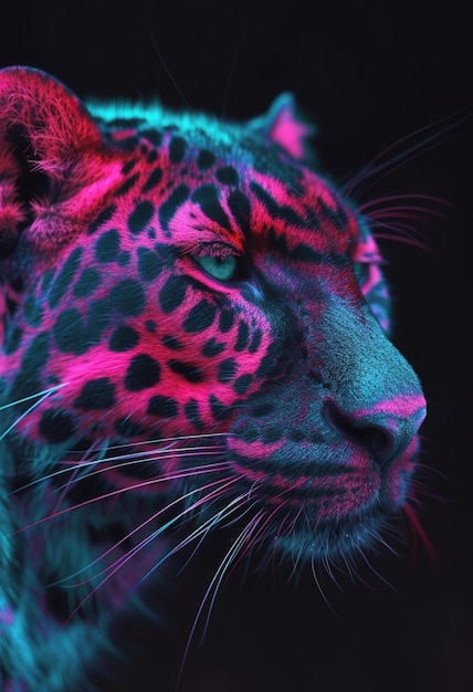 Abstracto Jaguar rosa