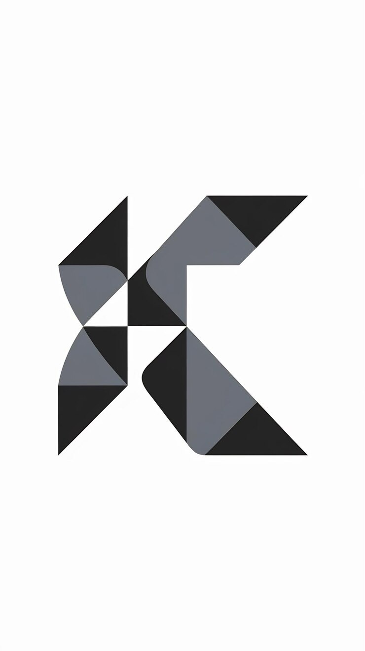 Foto abstracto k logotipo letra icono signo compañía logotipo diseño vectorial