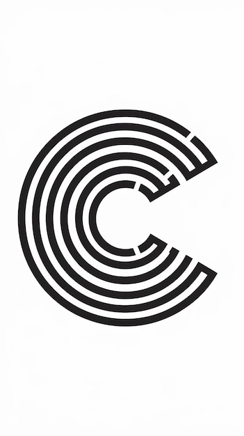 Abstracto una letra en círculo logotipo de la compañía C vector del logotipo desi