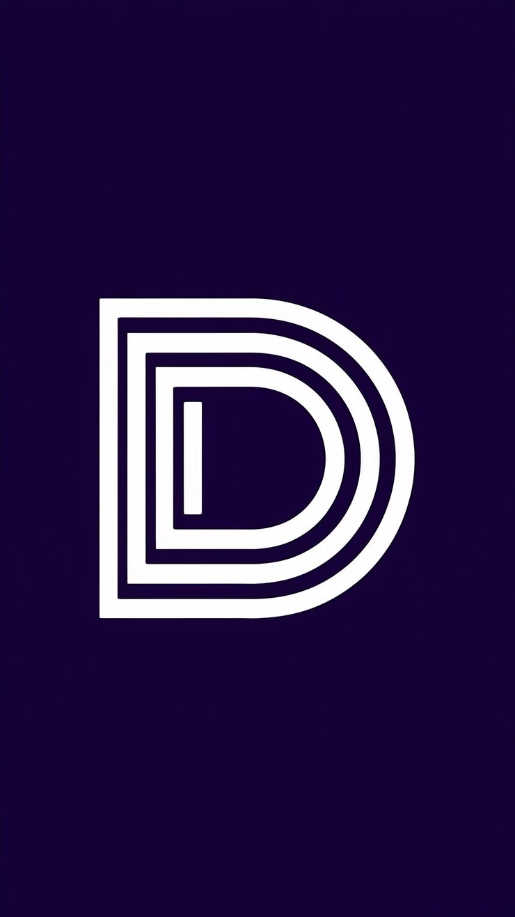 Foto abstracto de la letra d del logotipo del signo del ícono vectorial del diseño de materiales de la empresa