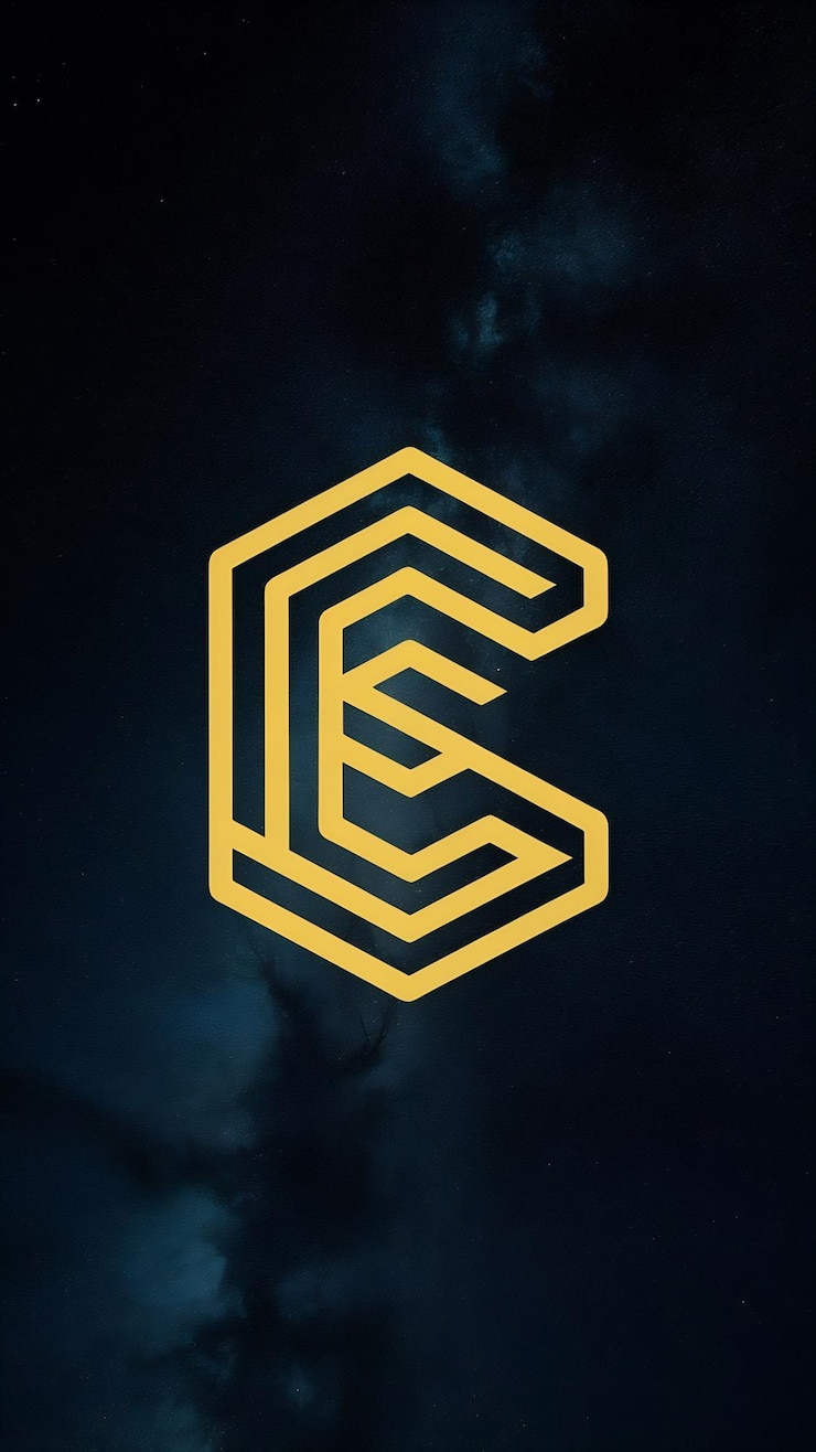 Foto abstracto la letra e en el icono del logotipo del rombo el signo del logotipo de la compañía fun vecto