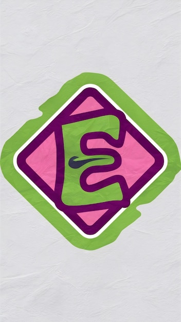 Abstracto La letra E en el icono del logotipo del rombo El signo del logotipo de la compañía Fun vecto