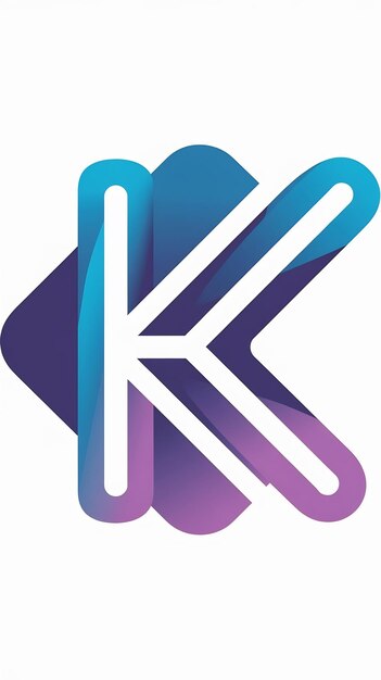 Abstracto La letra K en el icono del logotipo del rombo El signo del logotipo de la compañía Fun vecto