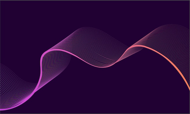 Abstracto Líneas fluidas con gradiente púrpura
