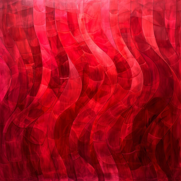 Abstracto Líneas y formas onduladas rojas de fondo