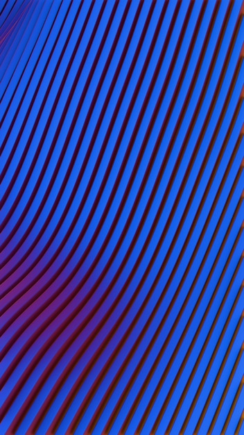 Abstracto Líneas onduladas azules y naranjas que fluyen en un patrón geométrico