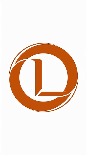 Abstracto logotipo de círculo naranja L letra signo de la empresa logotipo redondo ve
