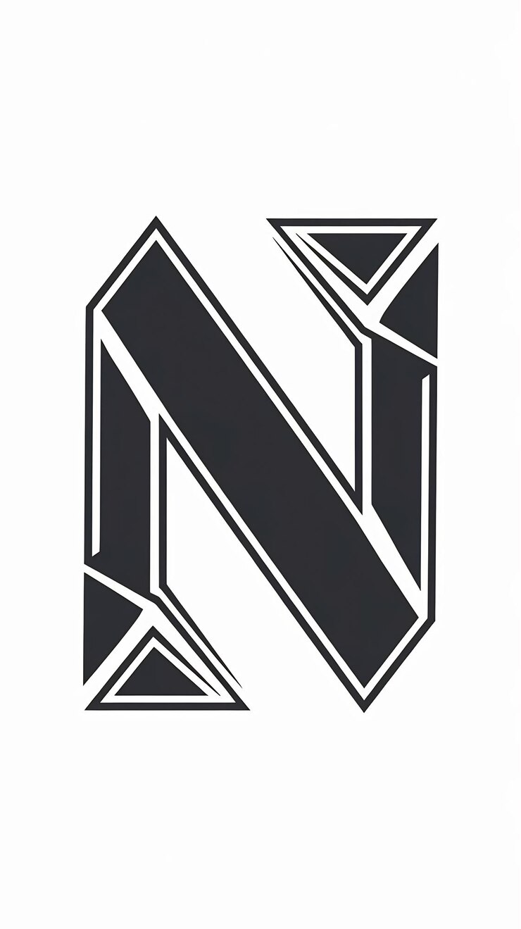 Foto abstracto logotipo de la compañía de la letra n diseño vectorial de íconos limpios
