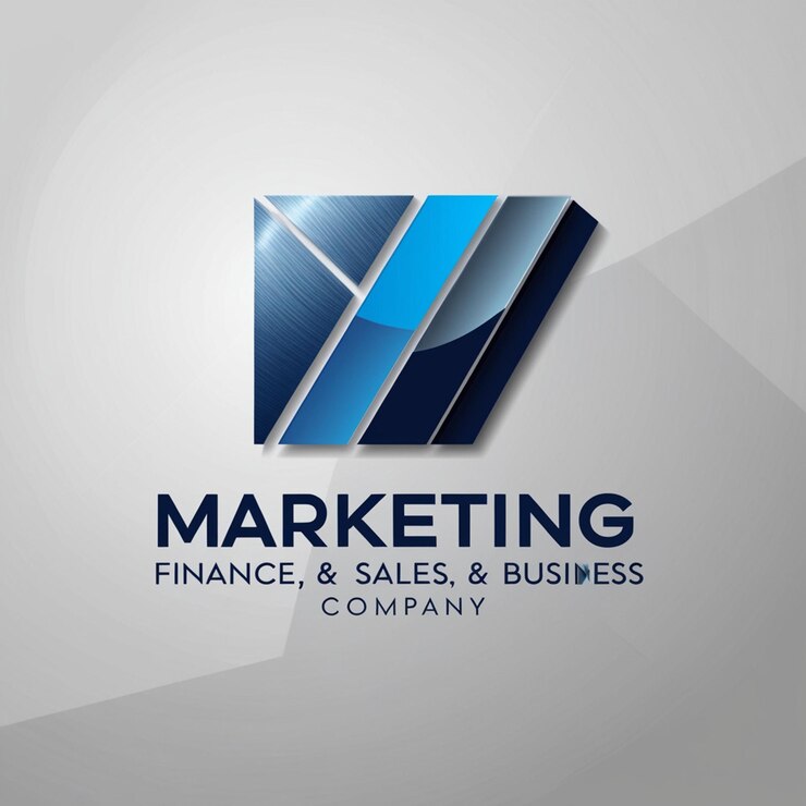 Foto abstracto logotipo geométrico para una empresa de ventas y negocios de finanzas de marketing