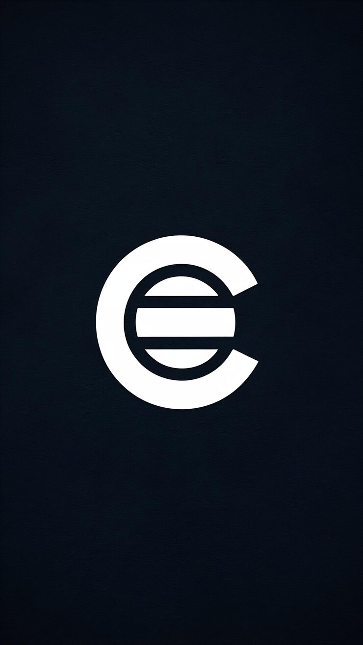 Foto abstracto logotipo de la letra e forma de círculo signo de la compañía en capas icono redondo diseño vectorial de logotipo de moda