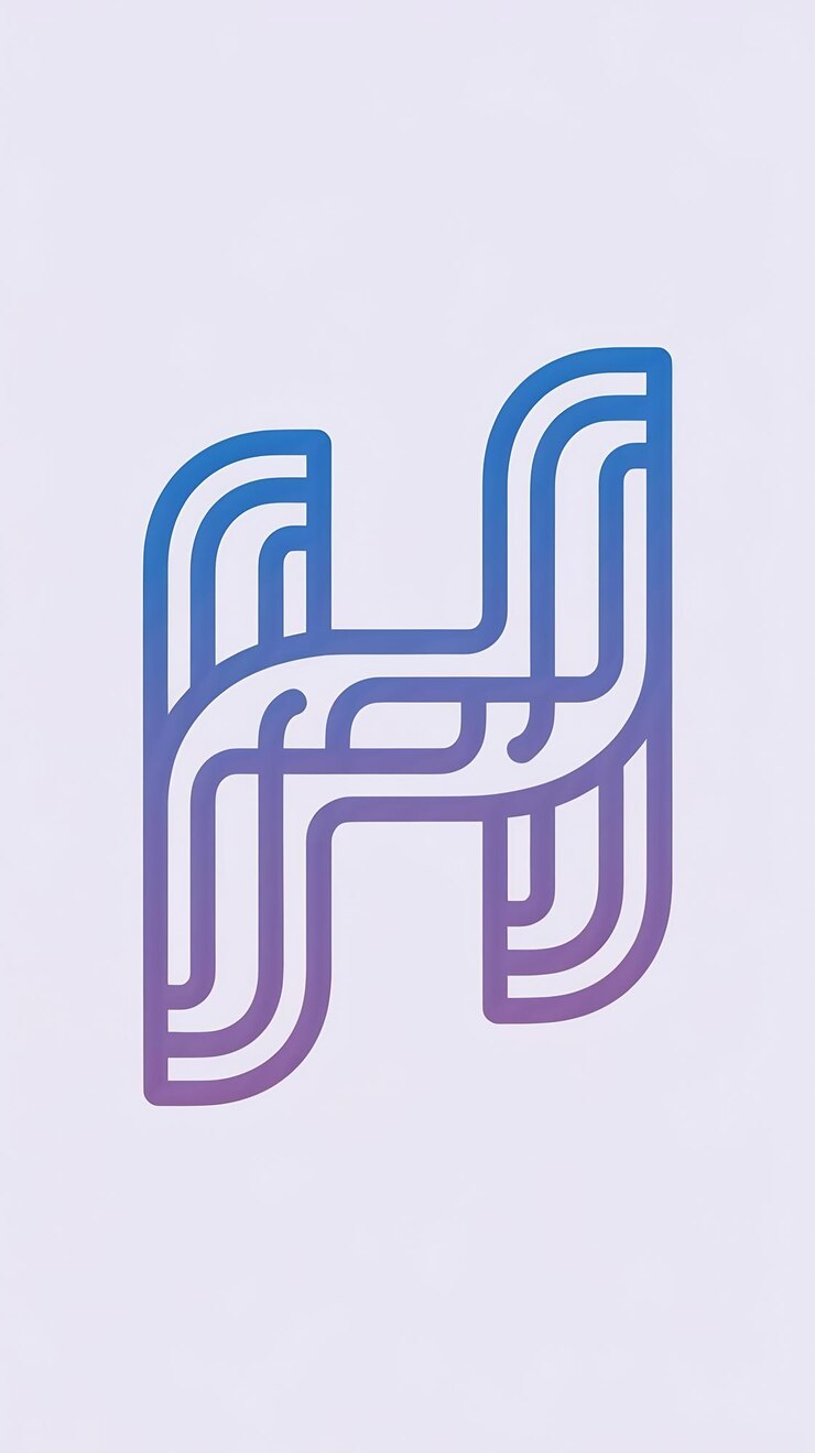 Foto abstracto logotipo de la letra h plana signo icónico con la empresa de negocios ca