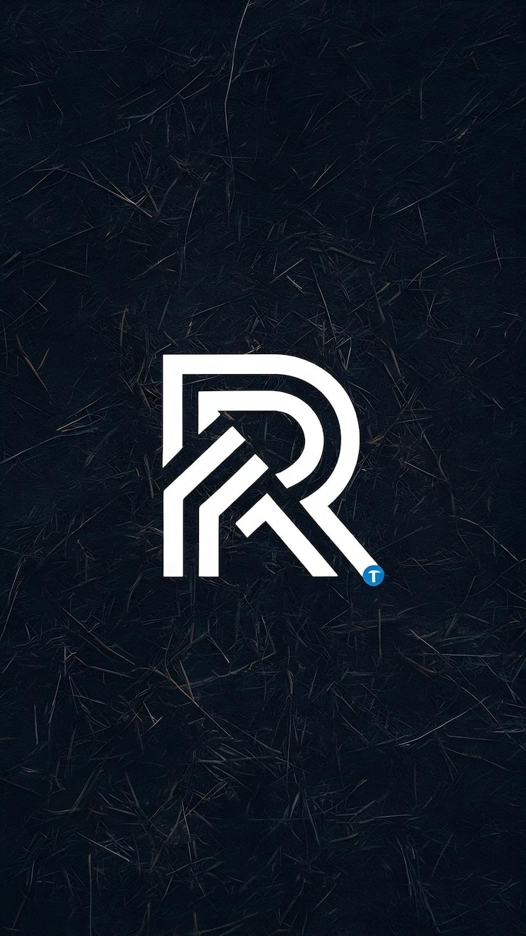 Foto abstracto logotipo de la letra r plana signo icónico con la empresa de negocios ca